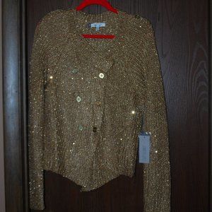 ***SUPER SALE*** - NWT Jennifer Lopez Gold Glitzy Sweater - L